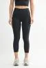 Soft Ribbed High Waisted Leggings – Black, Small