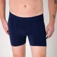 Men's Bamboo Boxer Brief  – Navy, Large
