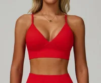 Apple Seed Athletic Sports Bra - Red – Small