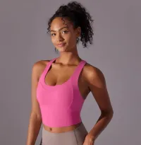 Apple Seed Athletic Sports Bra - Pink – Small