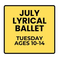 Tuesday Recreational Lyrcial Ballet (Ages 10-14) Summer- July Programs  – Image 1