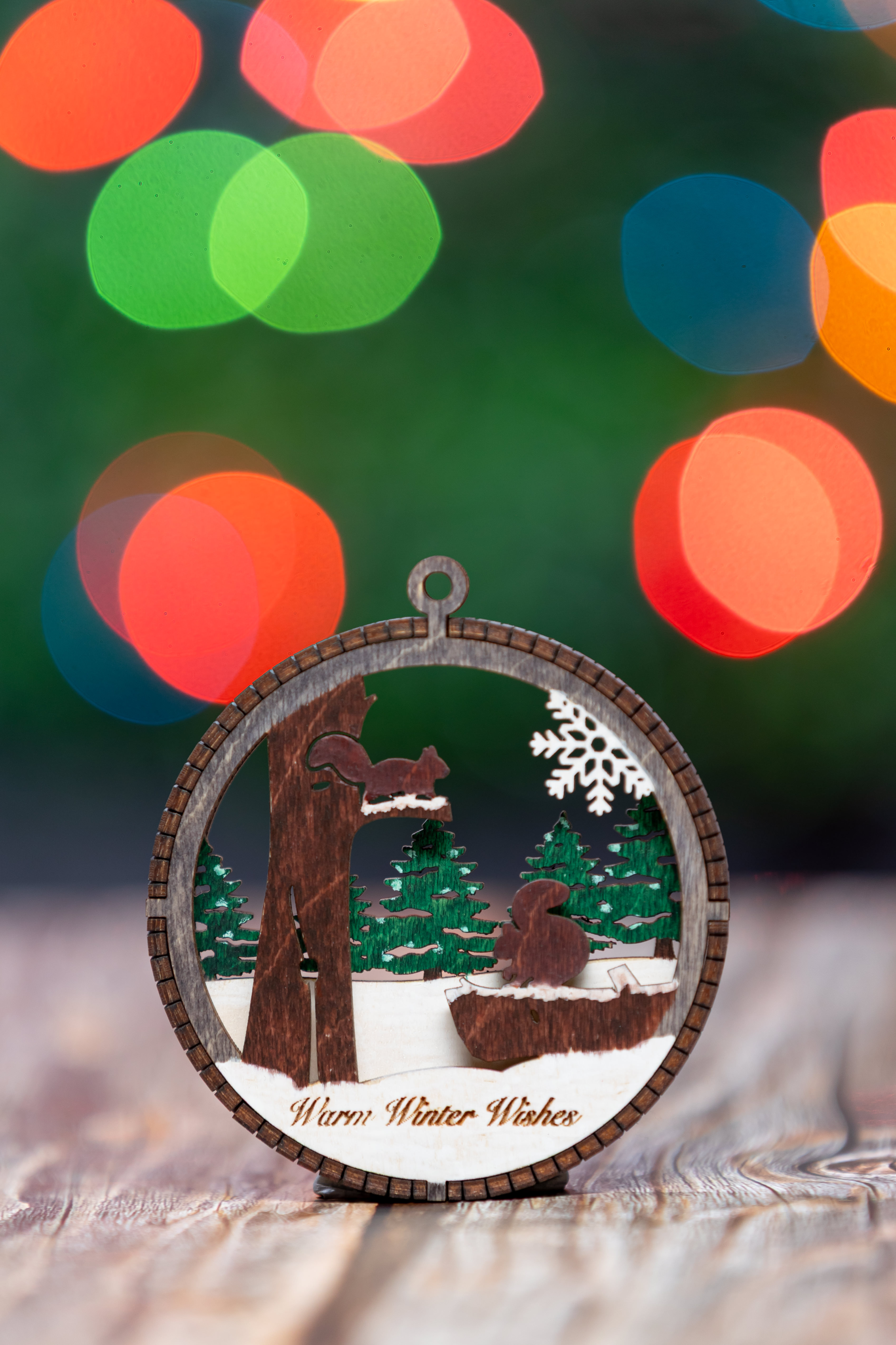 Warm Winter Wishes Woodland Ornament – Image 3