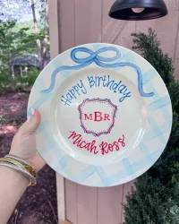 Monogrammed Birthday Plate – Image 1