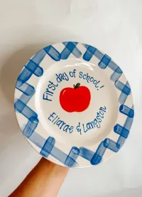 Backpack & Breakfast Apple Plate – Image 1