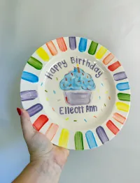 Rainbow Sprinkles Birthday Plate – Image 1