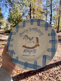 Rocking Horse Birthday Plate – Image 1