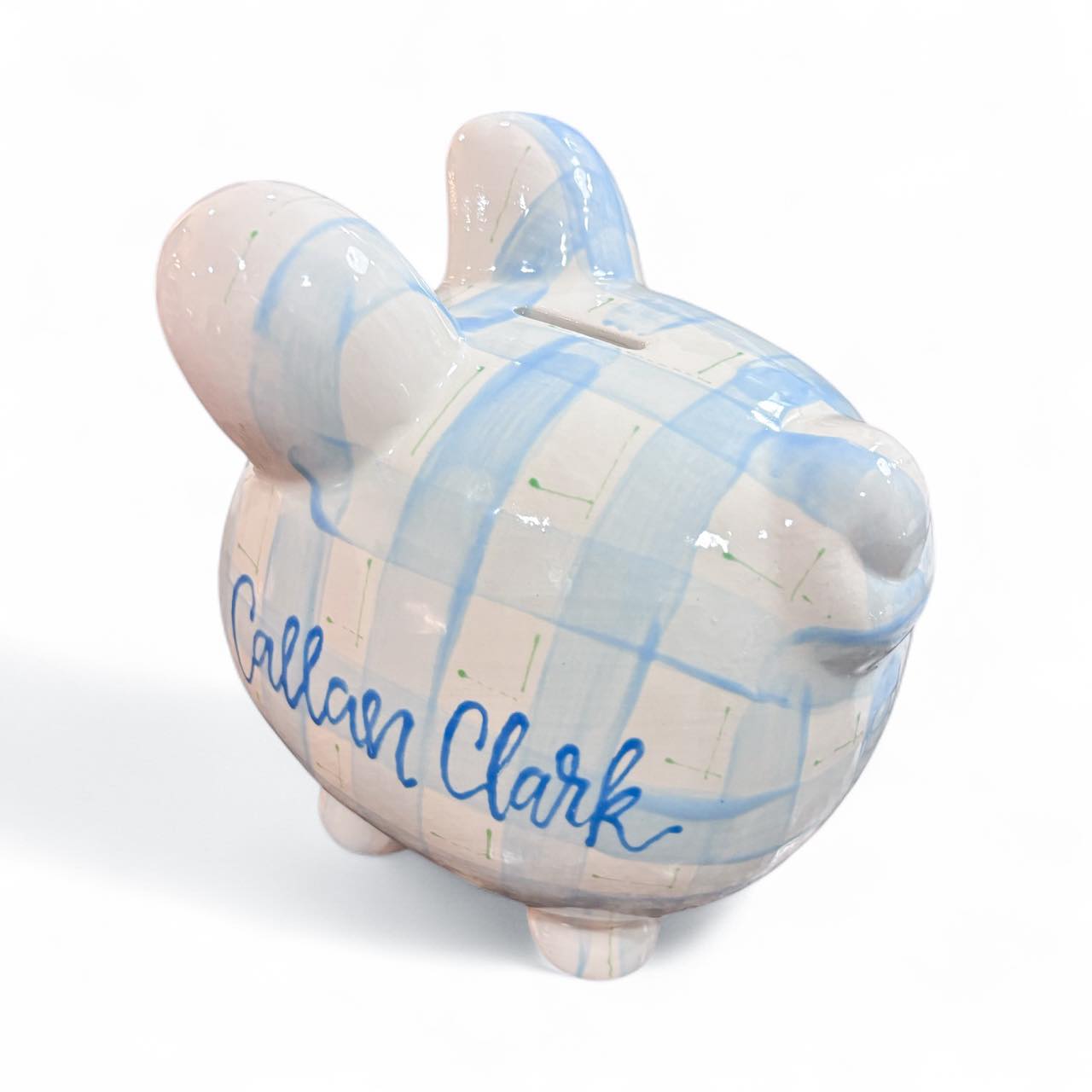 Blue Gingham Piggy – Image 2