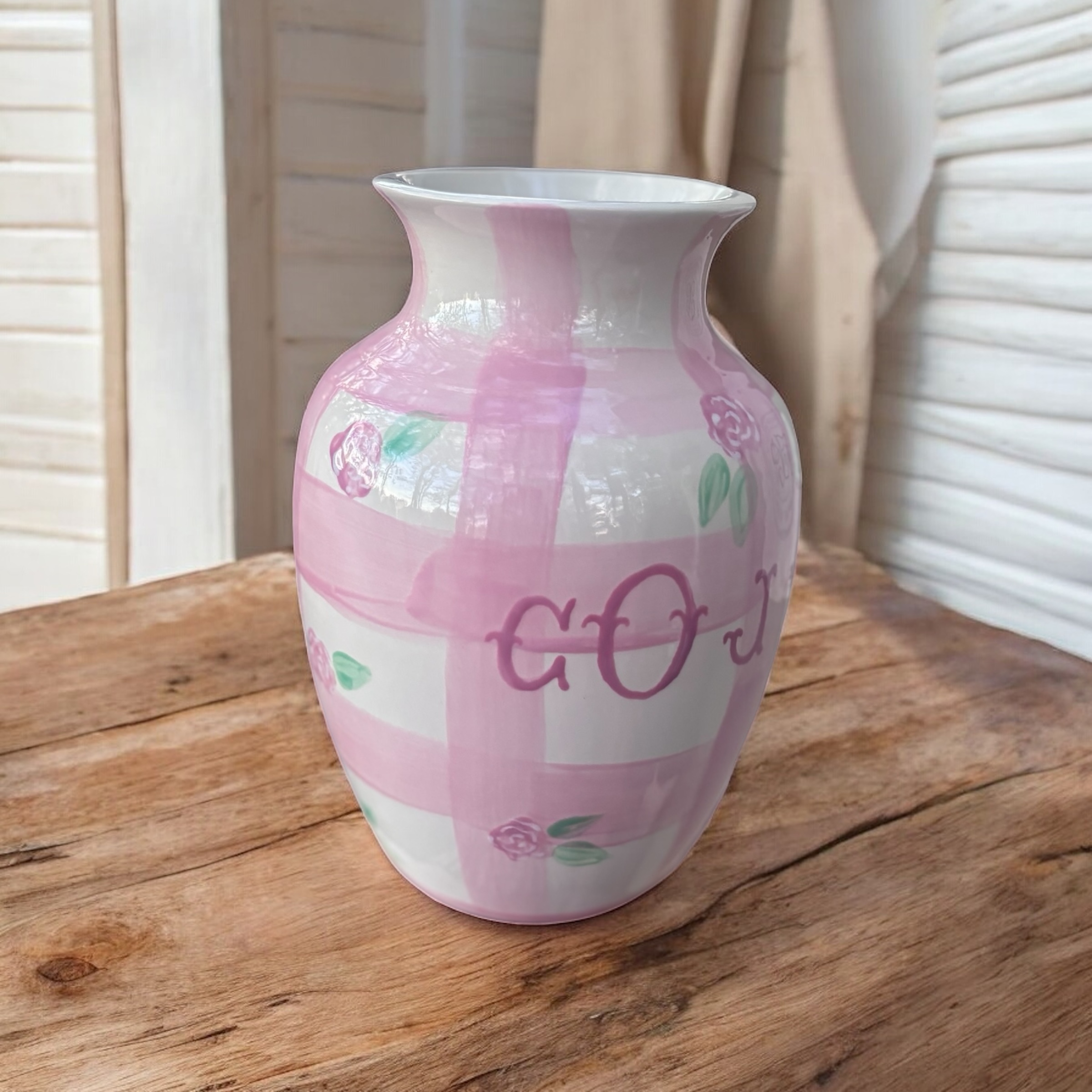 Fishtail Monogram Vase – Image 1