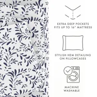 Burst of Vines Pattern 4-Piece Sheet Set – Image 5