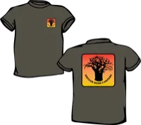 Kruger Bush Campers Bush Logo T-shirt Deepest Grey – Image 1