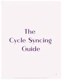 Cycle Syncing Guide – Image 1