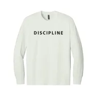 Discipline - Inspirational Long Sleeve Tee – L, Bone
