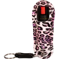Pepper Shot 1.2% MC ½ oz Halo Leopard Print Holster and Quick Release Keychain – Image 2