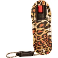 Pepper Shot 1.2% MC ½ oz Halo Leopard Print Holster and Quick Release Keychain – Image 3