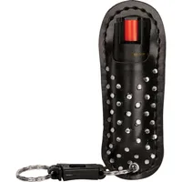 Pepper Shot 1.2% MC ½ oz Halo Rhinestone Holster and Quick Release Keychain – Image 1