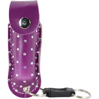 Pepper Shot 1.2% MC ½ oz Rhinestone Leatherette Holster and Keychain – Image 1