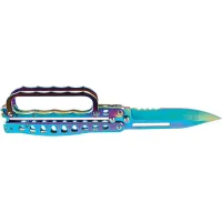 11" Knuckle Trench Knife — Plasma, Half-Serrated – Image 1