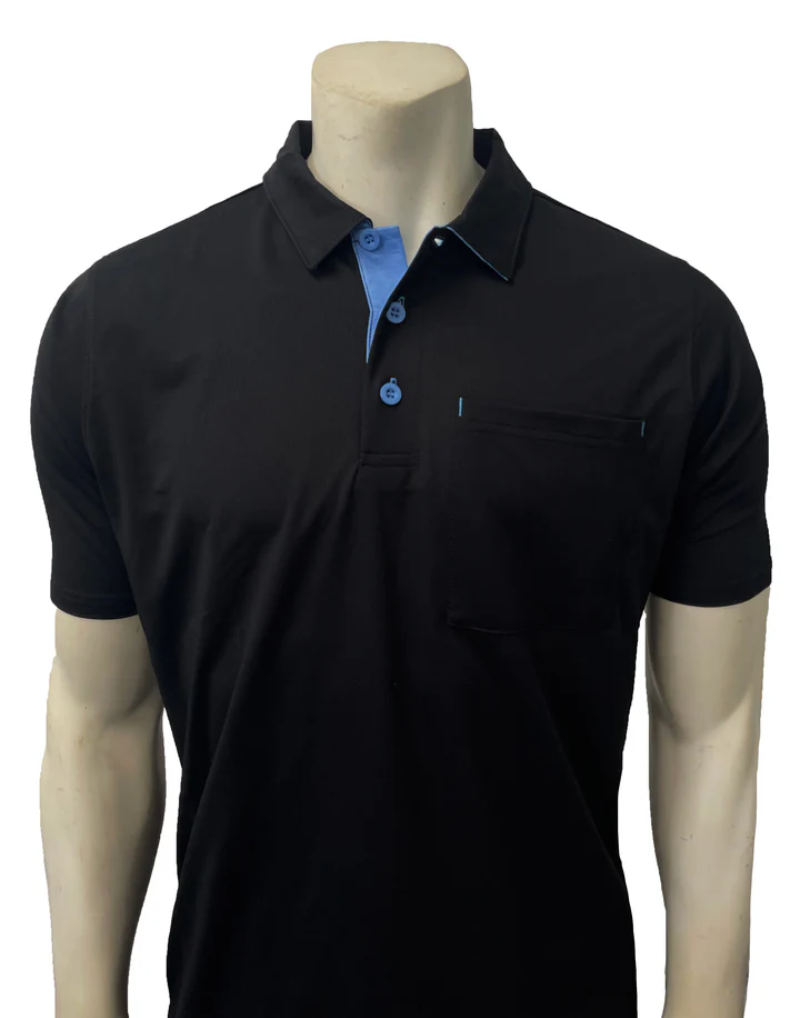 BBS349 - Smitty "New Major League" Style Short Sleeve Umpire Shirts - Available in Black and Blue – M, Black