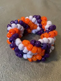 Fishtail Cuff (white, purple, orange) – Image 1