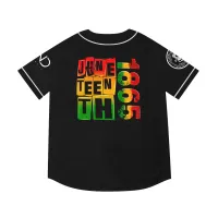 Juneteenth - Men's Baseball Jersey – Image 2