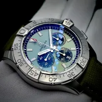 Breitling Avenger B01 Chronograph 44MM – Green Dial, Textile Strap (AB0147101L1X1) – Image 6