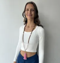 Rose Quartz with Rudraksha Beads – Image 3