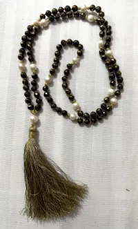 055 Faceted Pyrite with Indian Ocean Pearls – Image 2