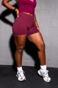 Maroon Seamless Shorts – Image 1