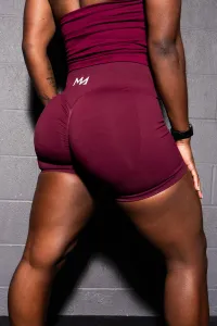 Maroon Seamless Shorts – Image 2