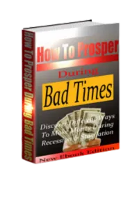 How to Prosper During Bad Times – Image 1