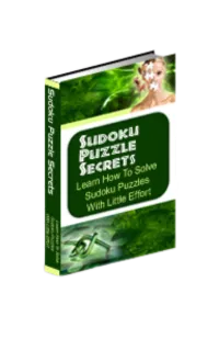 Sudoku Puzzle Secrets – Image 1