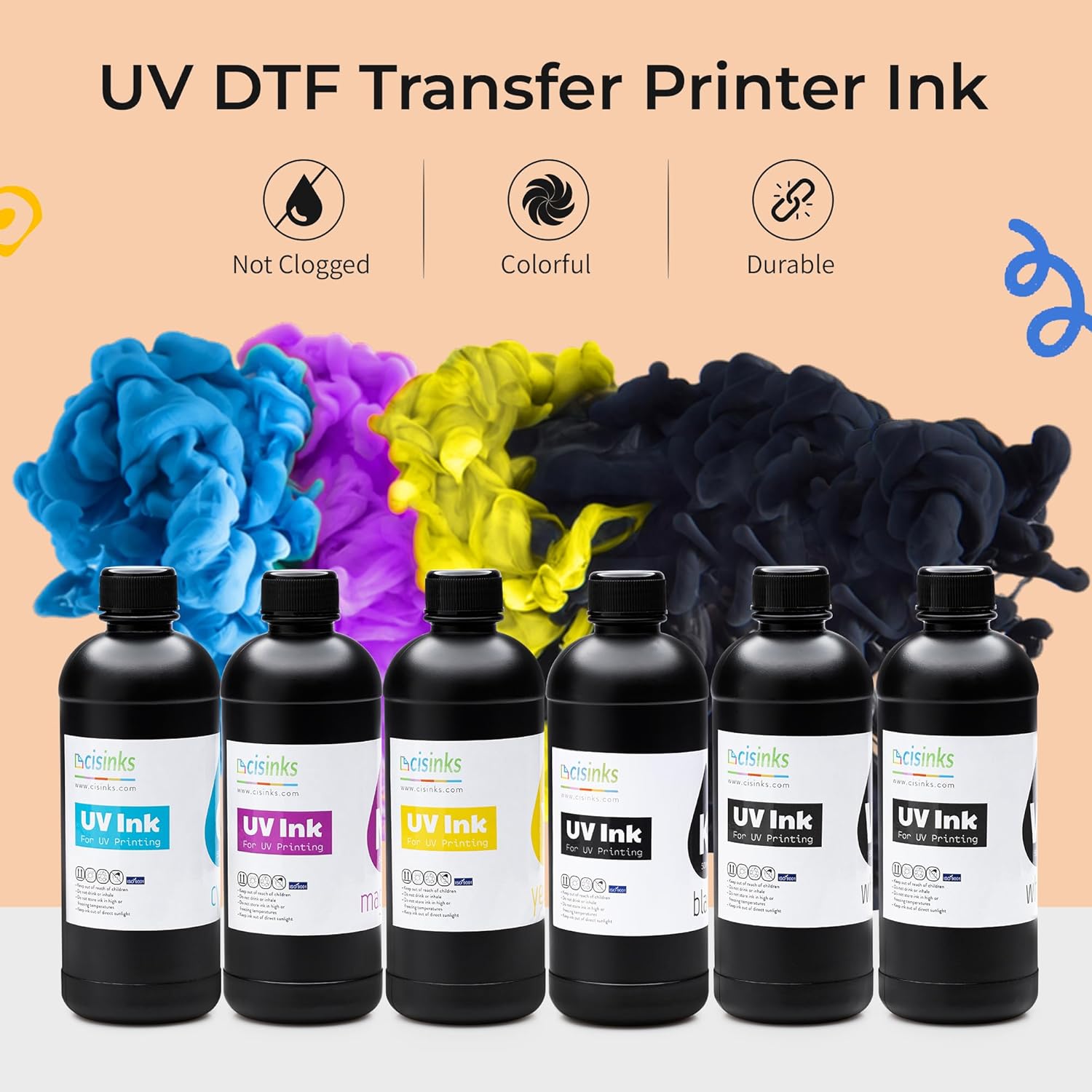 MW2274-2279 Dtf Led Uv Ink (Flex) 500ml Color Variations – Image 2