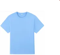 MW1087-1088 T-Shirt (Cotton) Light Blue Size Variations – Image 2
