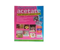MW0002 Clear Acetate (  Inkjet Printable ) 210 X 297 Mm 10S – Image 1