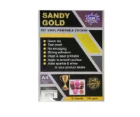 MW0255-0256 Sandy Silver PET Vinyl Printable Sticker Paper A4 (10 Sheets) – VINYL STICKER PET SANDY GOLD A4 10S MW0256