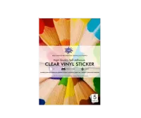 MW1313 Vinyl Sticker Glossy Transparent (Printable) A4 5S – Image 1