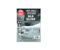 MW1840 AND MW1850 Vinyl Sticker Pet Silk A4 5S Color Variations – VINYL STICKER PET SILK SILVER  A4 5S MW1850