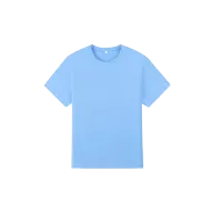 MW1087-1088 T-Shirt (Cotton) Light Blue Size Variations – Image 1