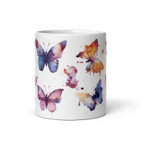 Flutter & Sip Watercolor Butterfly Mug  – Image 4