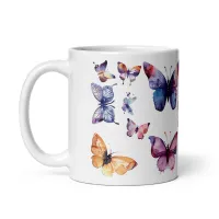 Flutter & Sip Watercolor Butterfly Mug  – Image 5