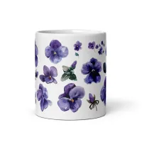 Violet Whispers Watercolor Mug – Image 4
