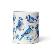 Bluejay Serenade Watercolor Mug – Image 4