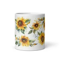 Sunflower Daydream Watercolor Mug – Image 4