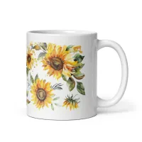 Sunflower Daydream Watercolor Mug – Image 5