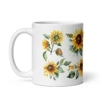 Sunflower Daydream Watercolor Mug – Image 6