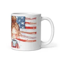 Stars, Stripes & Sips – Watercolor USA Flag Mug – Image 5