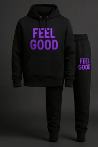 Tracksuit (Purple writing on black) – Large (L)