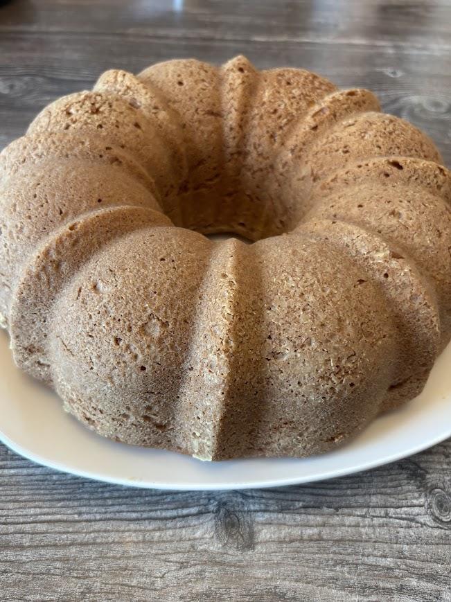Caramel Cream Pound Cake topped with Salted Cinnamon Whiskey Caramel Glaze  – Image 2