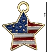 Star Flag Charm – Image 1