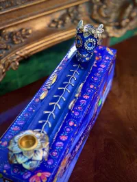 Sugar Skull and butterfly incense and cone burner  – Image 1